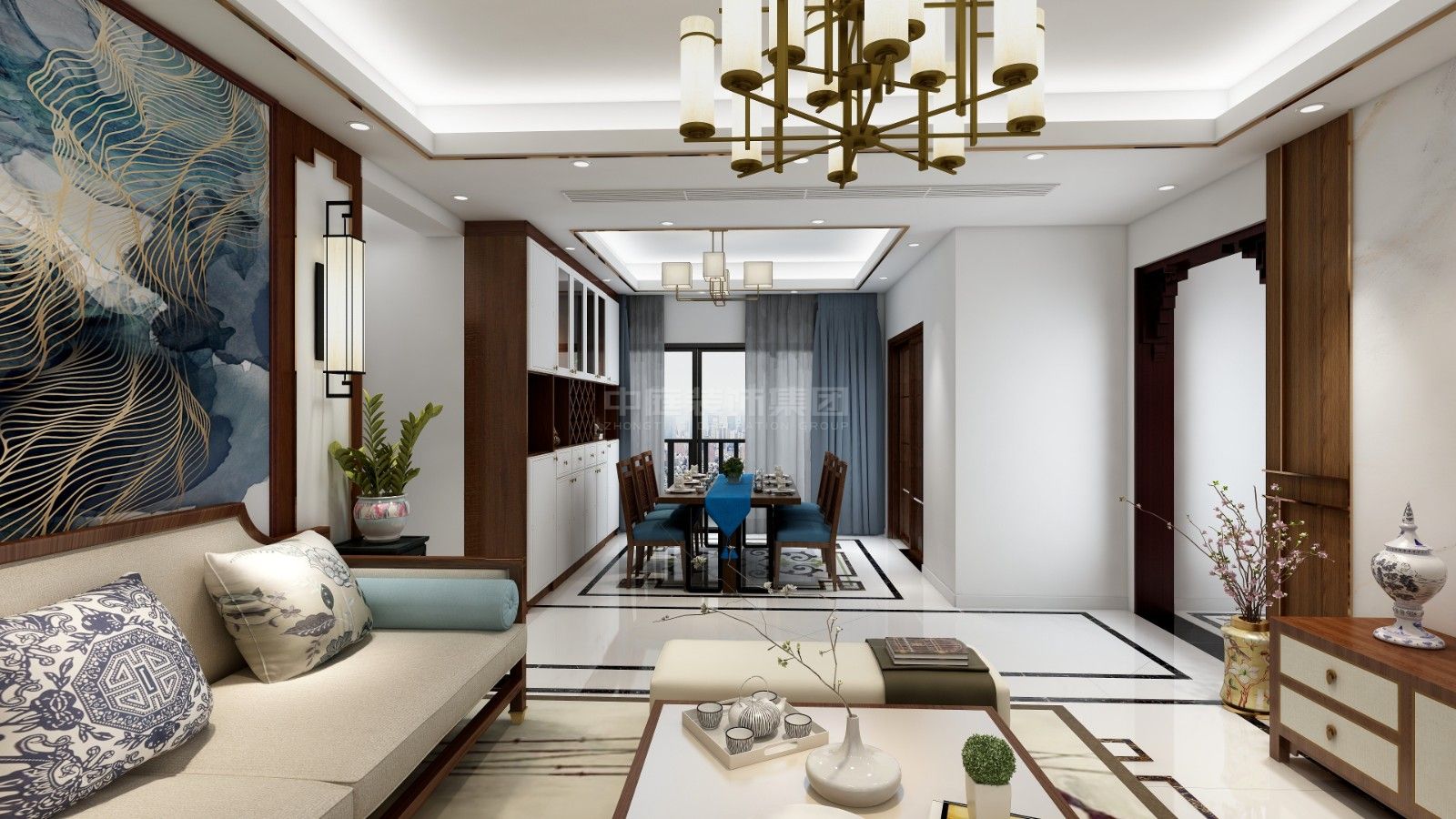 萬(wàn)豐新新傳說(shuō)135m&sup2;新中式風(fēng)格案例